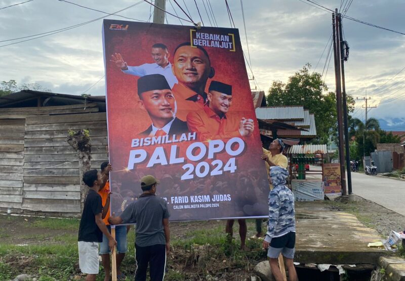 Sosialisasi Jelang Pilwalkot Palopo, FKJ Pasang Baliho di 48 Kelurahan