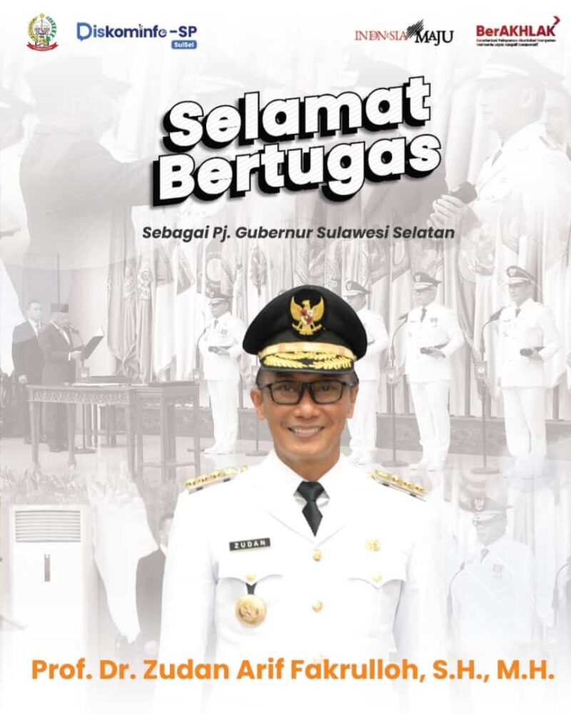 Selamat Bertugas Pj Gubernur Sulawesi Selatan