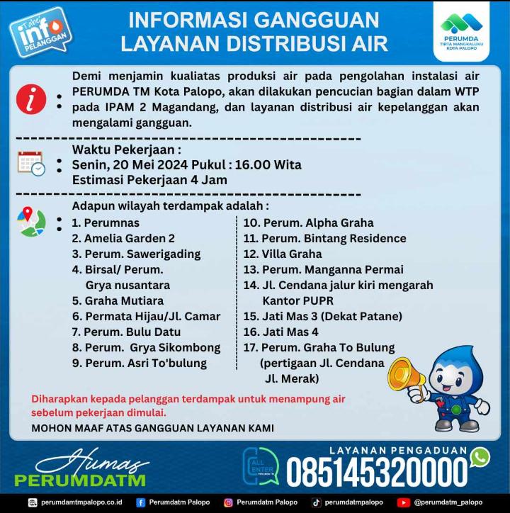 Info Gangguan Layanan Air