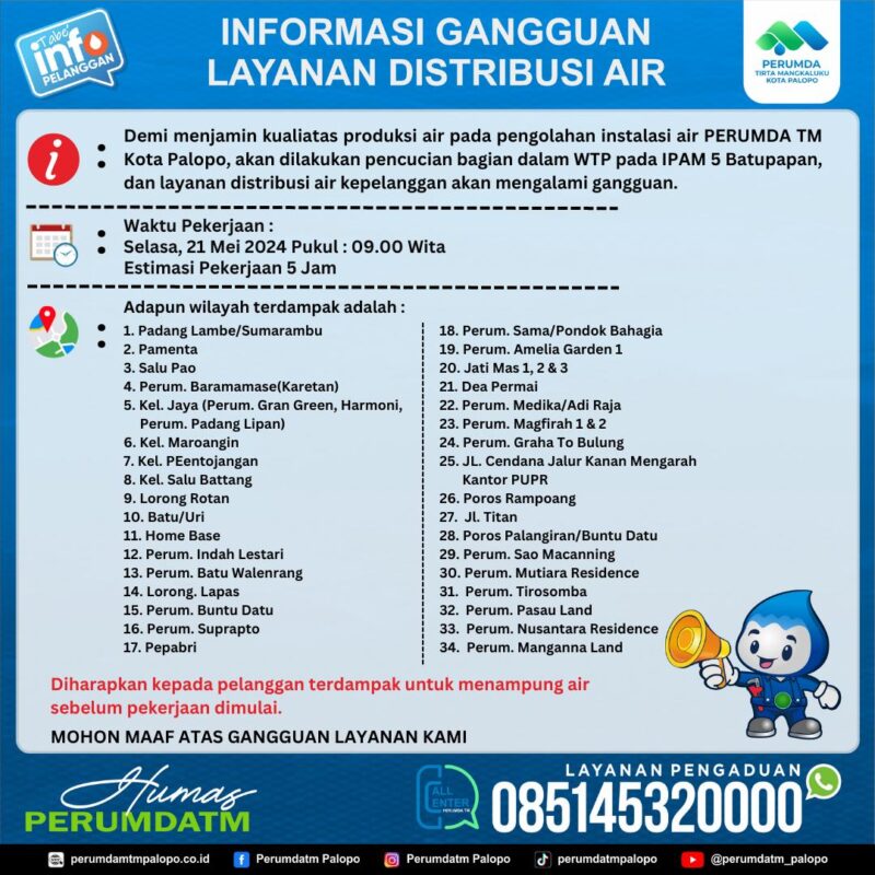 Info Gangguan Layanan Air