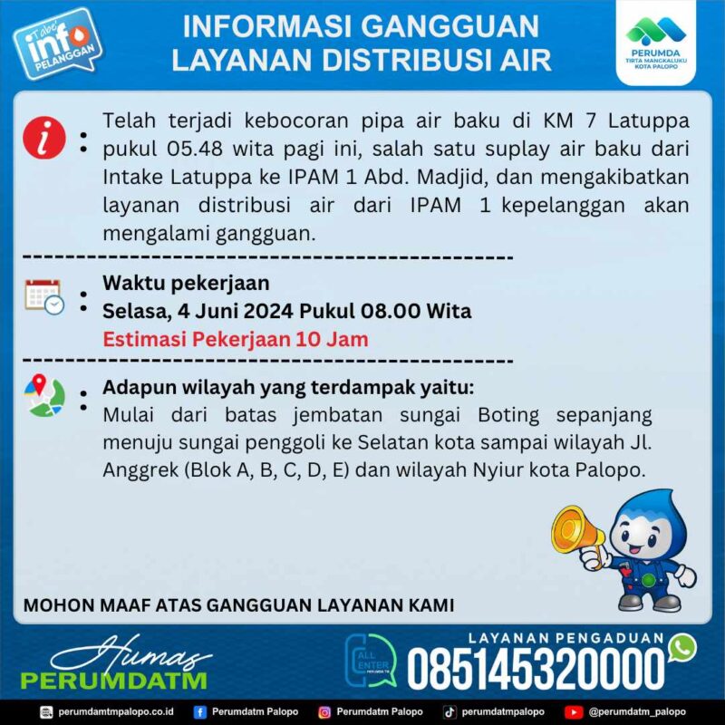 Info Gangguan Layanan Air