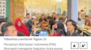 Pererat Solidaritas, PWI Morowali Gelar Buka Puasa Bersama Antar-Wartawan